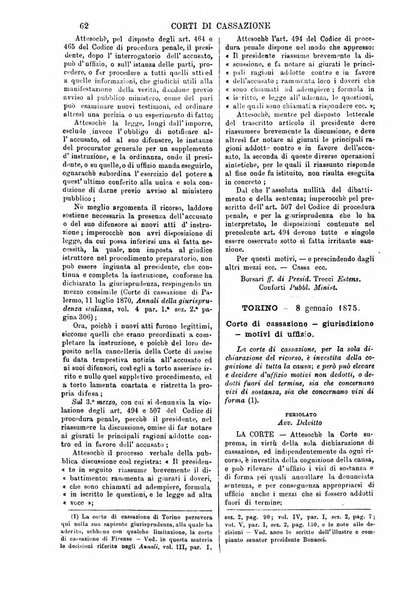 Annali della giurisprudenza italiana raccolta generale delle decisioni delle Corti di cassazione e d'appello in materia civile, criminale, commerciale, di diritto pubblico e amministrativo, e di procedura civile e penale