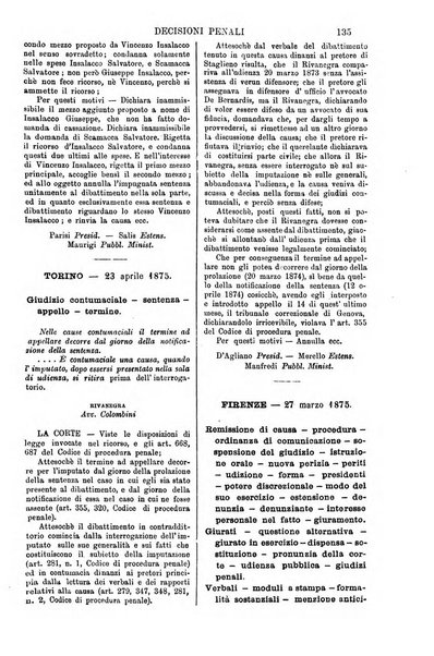 Annali della giurisprudenza italiana raccolta generale delle decisioni delle Corti di cassazione e d'appello in materia civile, criminale, commerciale, di diritto pubblico e amministrativo, e di procedura civile e penale