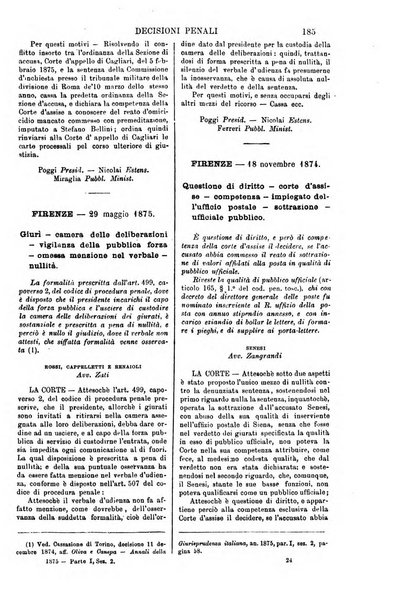 Annali della giurisprudenza italiana raccolta generale delle decisioni delle Corti di cassazione e d'appello in materia civile, criminale, commerciale, di diritto pubblico e amministrativo, e di procedura civile e penale