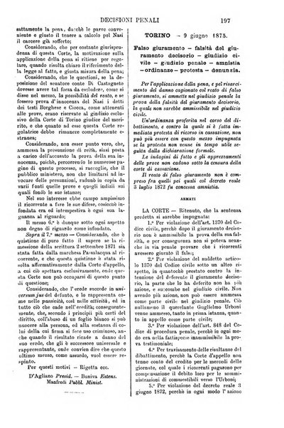 Annali della giurisprudenza italiana raccolta generale delle decisioni delle Corti di cassazione e d'appello in materia civile, criminale, commerciale, di diritto pubblico e amministrativo, e di procedura civile e penale