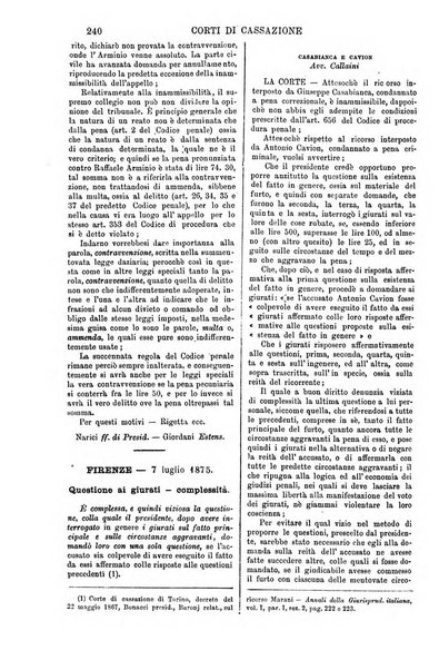 Annali della giurisprudenza italiana raccolta generale delle decisioni delle Corti di cassazione e d'appello in materia civile, criminale, commerciale, di diritto pubblico e amministrativo, e di procedura civile e penale