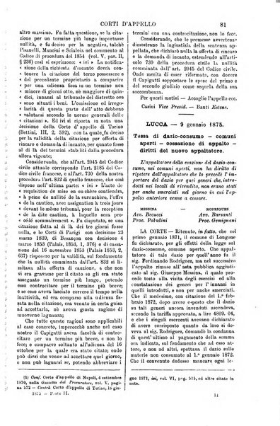 Annali della giurisprudenza italiana raccolta generale delle decisioni delle Corti di cassazione e d'appello in materia civile, criminale, commerciale, di diritto pubblico e amministrativo, e di procedura civile e penale