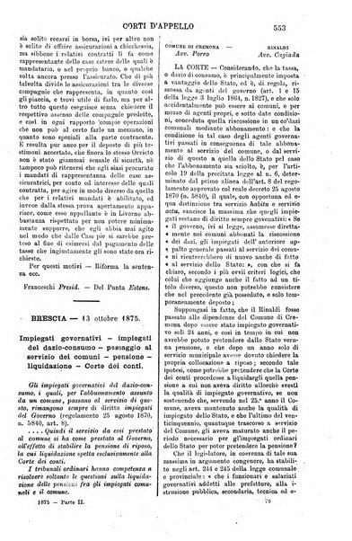 Annali della giurisprudenza italiana raccolta generale delle decisioni delle Corti di cassazione e d'appello in materia civile, criminale, commerciale, di diritto pubblico e amministrativo, e di procedura civile e penale