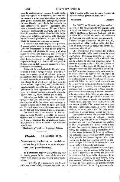 Annali della giurisprudenza italiana raccolta generale delle decisioni delle Corti di cassazione e d'appello in materia civile, criminale, commerciale, di diritto pubblico e amministrativo, e di procedura civile e penale