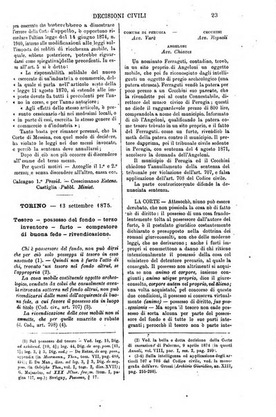 Annali della giurisprudenza italiana raccolta generale delle decisioni delle Corti di cassazione e d'appello in materia civile, criminale, commerciale, di diritto pubblico e amministrativo, e di procedura civile e penale