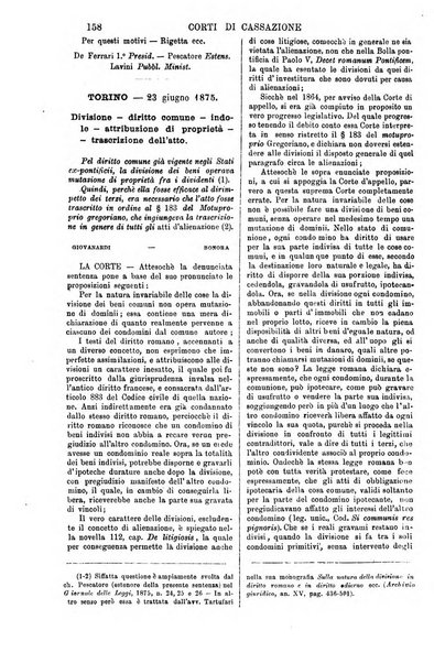 Annali della giurisprudenza italiana raccolta generale delle decisioni delle Corti di cassazione e d'appello in materia civile, criminale, commerciale, di diritto pubblico e amministrativo, e di procedura civile e penale