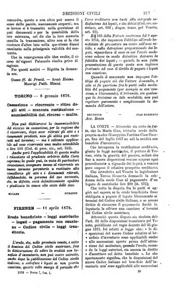 Annali della giurisprudenza italiana raccolta generale delle decisioni delle Corti di cassazione e d'appello in materia civile, criminale, commerciale, di diritto pubblico e amministrativo, e di procedura civile e penale