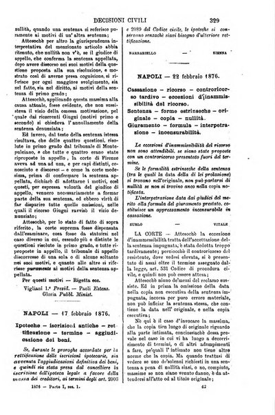 Annali della giurisprudenza italiana raccolta generale delle decisioni delle Corti di cassazione e d'appello in materia civile, criminale, commerciale, di diritto pubblico e amministrativo, e di procedura civile e penale