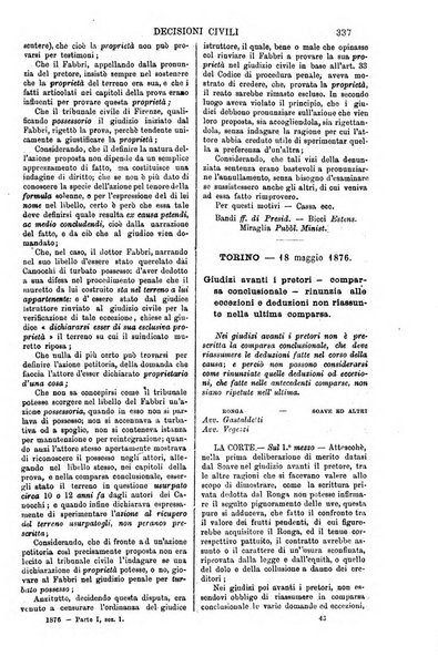 Annali della giurisprudenza italiana raccolta generale delle decisioni delle Corti di cassazione e d'appello in materia civile, criminale, commerciale, di diritto pubblico e amministrativo, e di procedura civile e penale