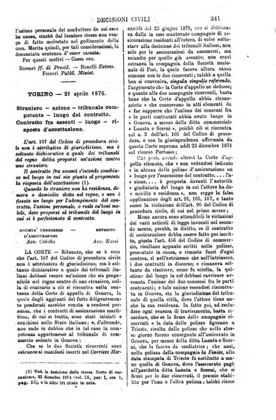 Annali della giurisprudenza italiana raccolta generale delle decisioni delle Corti di cassazione e d'appello in materia civile, criminale, commerciale, di diritto pubblico e amministrativo, e di procedura civile e penale