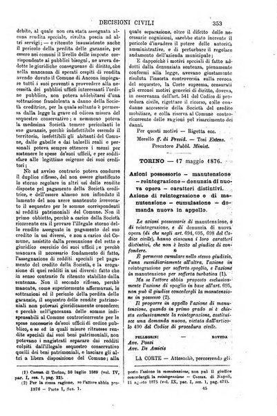 Annali della giurisprudenza italiana raccolta generale delle decisioni delle Corti di cassazione e d'appello in materia civile, criminale, commerciale, di diritto pubblico e amministrativo, e di procedura civile e penale