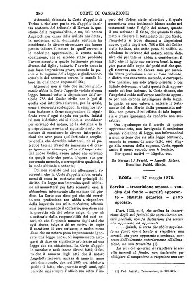 Annali della giurisprudenza italiana raccolta generale delle decisioni delle Corti di cassazione e d'appello in materia civile, criminale, commerciale, di diritto pubblico e amministrativo, e di procedura civile e penale