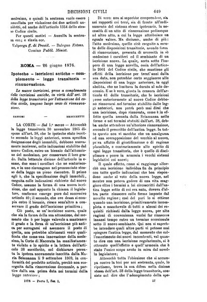 Annali della giurisprudenza italiana raccolta generale delle decisioni delle Corti di cassazione e d'appello in materia civile, criminale, commerciale, di diritto pubblico e amministrativo, e di procedura civile e penale