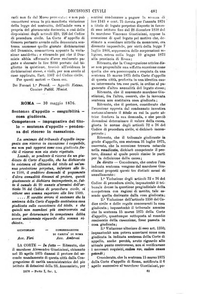 Annali della giurisprudenza italiana raccolta generale delle decisioni delle Corti di cassazione e d'appello in materia civile, criminale, commerciale, di diritto pubblico e amministrativo, e di procedura civile e penale