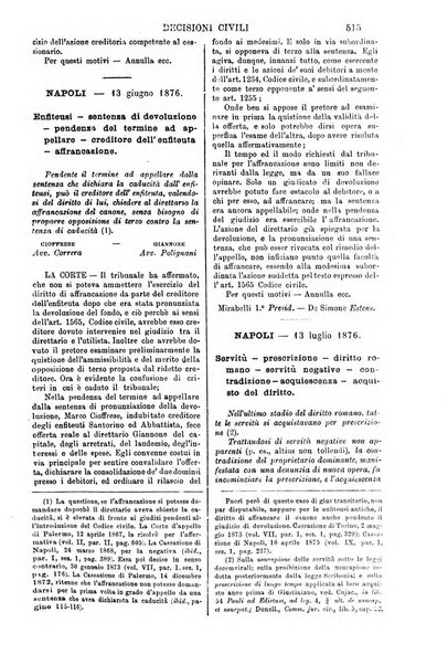 Annali della giurisprudenza italiana raccolta generale delle decisioni delle Corti di cassazione e d'appello in materia civile, criminale, commerciale, di diritto pubblico e amministrativo, e di procedura civile e penale