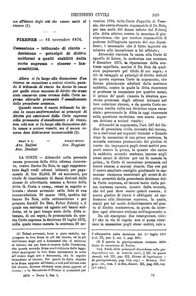 Annali della giurisprudenza italiana raccolta generale delle decisioni delle Corti di cassazione e d'appello in materia civile, criminale, commerciale, di diritto pubblico e amministrativo, e di procedura civile e penale