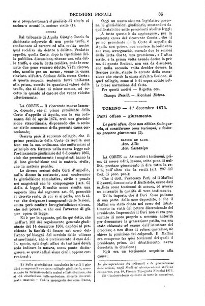 Annali della giurisprudenza italiana raccolta generale delle decisioni delle Corti di cassazione e d'appello in materia civile, criminale, commerciale, di diritto pubblico e amministrativo, e di procedura civile e penale