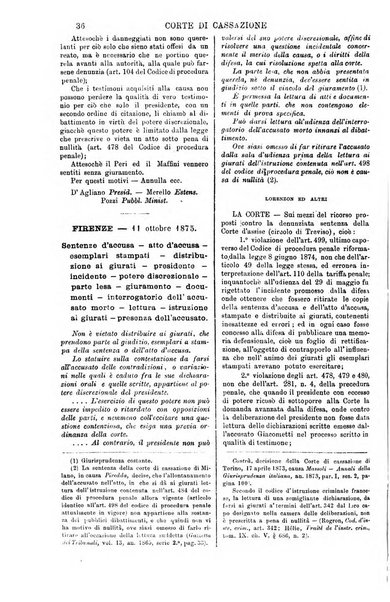 Annali della giurisprudenza italiana raccolta generale delle decisioni delle Corti di cassazione e d'appello in materia civile, criminale, commerciale, di diritto pubblico e amministrativo, e di procedura civile e penale