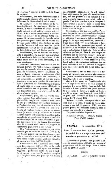 Annali della giurisprudenza italiana raccolta generale delle decisioni delle Corti di cassazione e d'appello in materia civile, criminale, commerciale, di diritto pubblico e amministrativo, e di procedura civile e penale