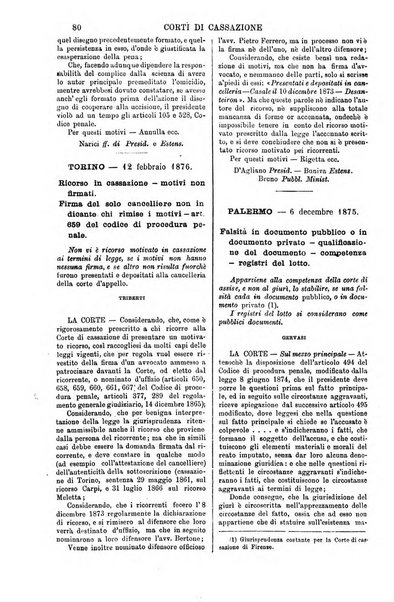 Annali della giurisprudenza italiana raccolta generale delle decisioni delle Corti di cassazione e d'appello in materia civile, criminale, commerciale, di diritto pubblico e amministrativo, e di procedura civile e penale