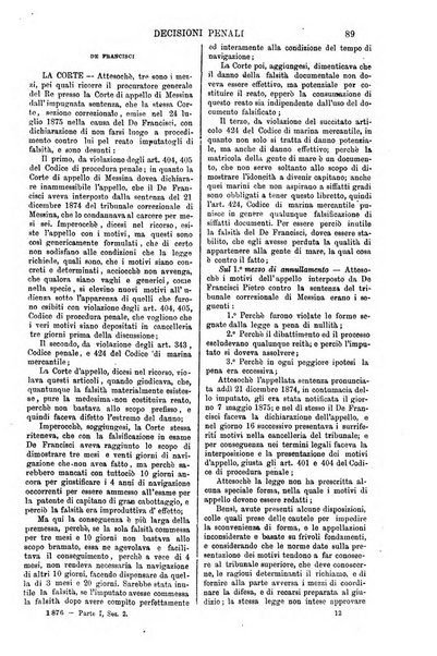 Annali della giurisprudenza italiana raccolta generale delle decisioni delle Corti di cassazione e d'appello in materia civile, criminale, commerciale, di diritto pubblico e amministrativo, e di procedura civile e penale