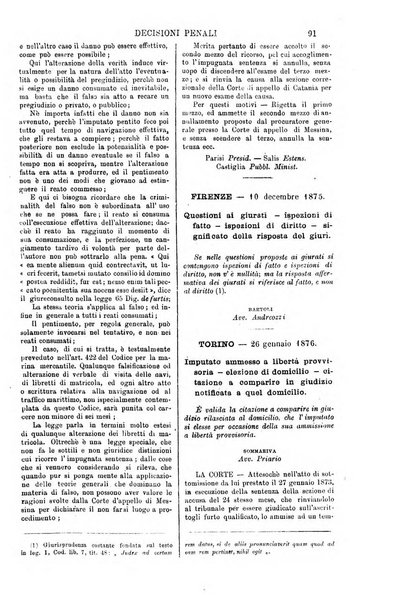 Annali della giurisprudenza italiana raccolta generale delle decisioni delle Corti di cassazione e d'appello in materia civile, criminale, commerciale, di diritto pubblico e amministrativo, e di procedura civile e penale