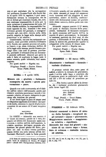 Annali della giurisprudenza italiana raccolta generale delle decisioni delle Corti di cassazione e d'appello in materia civile, criminale, commerciale, di diritto pubblico e amministrativo, e di procedura civile e penale