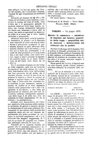 Annali della giurisprudenza italiana raccolta generale delle decisioni delle Corti di cassazione e d'appello in materia civile, criminale, commerciale, di diritto pubblico e amministrativo, e di procedura civile e penale