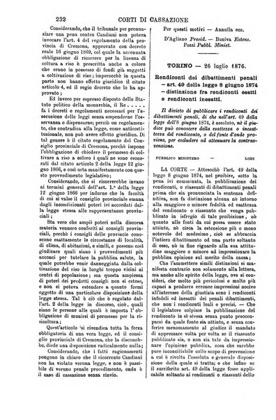 Annali della giurisprudenza italiana raccolta generale delle decisioni delle Corti di cassazione e d'appello in materia civile, criminale, commerciale, di diritto pubblico e amministrativo, e di procedura civile e penale