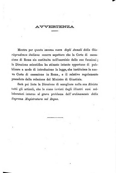 Annali della giurisprudenza italiana raccolta generale delle decisioni delle Corti di cassazione e d'appello in materia civile, criminale, commerciale, di diritto pubblico e amministrativo, e di procedura civile e penale