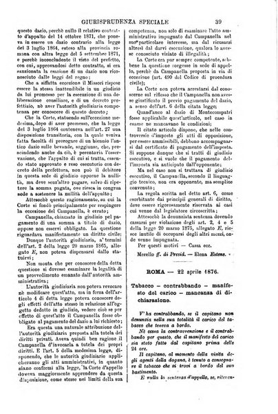 Annali della giurisprudenza italiana raccolta generale delle decisioni delle Corti di cassazione e d'appello in materia civile, criminale, commerciale, di diritto pubblico e amministrativo, e di procedura civile e penale