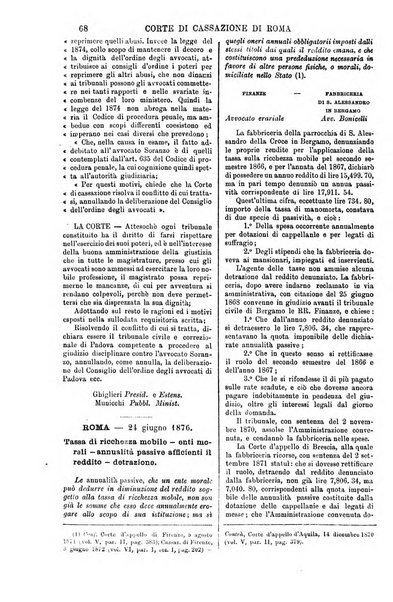 Annali della giurisprudenza italiana raccolta generale delle decisioni delle Corti di cassazione e d'appello in materia civile, criminale, commerciale, di diritto pubblico e amministrativo, e di procedura civile e penale