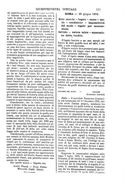 Annali della giurisprudenza italiana raccolta generale delle decisioni delle Corti di cassazione e d'appello in materia civile, criminale, commerciale, di diritto pubblico e amministrativo, e di procedura civile e penale