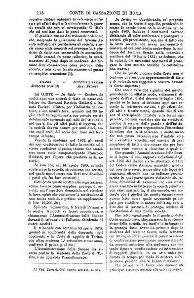 Annali della giurisprudenza italiana raccolta generale delle decisioni delle Corti di cassazione e d'appello in materia civile, criminale, commerciale, di diritto pubblico e amministrativo, e di procedura civile e penale