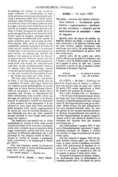 Annali della giurisprudenza italiana raccolta generale delle decisioni delle Corti di cassazione e d'appello in materia civile, criminale, commerciale, di diritto pubblico e amministrativo, e di procedura civile e penale