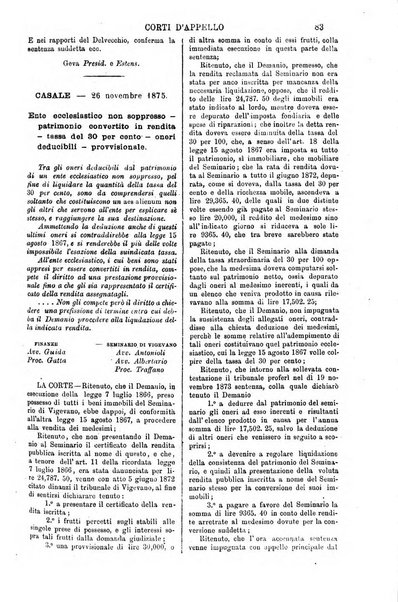 Annali della giurisprudenza italiana raccolta generale delle decisioni delle Corti di cassazione e d'appello in materia civile, criminale, commerciale, di diritto pubblico e amministrativo, e di procedura civile e penale