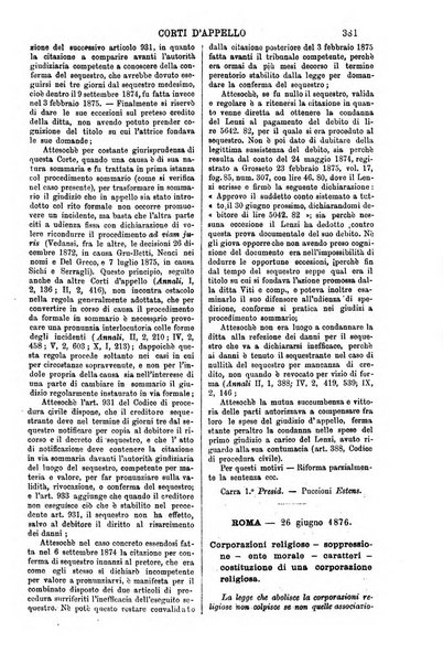 Annali della giurisprudenza italiana raccolta generale delle decisioni delle Corti di cassazione e d'appello in materia civile, criminale, commerciale, di diritto pubblico e amministrativo, e di procedura civile e penale