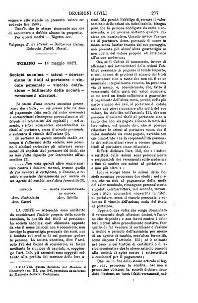 Annali della giurisprudenza italiana raccolta generale delle decisioni delle Corti di cassazione e d'appello in materia civile, criminale, commerciale, di diritto pubblico e amministrativo, e di procedura civile e penale