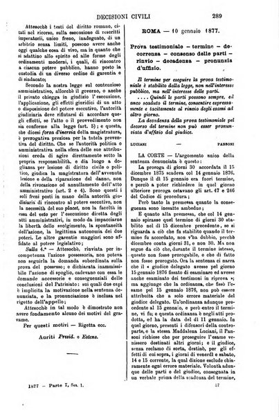 Annali della giurisprudenza italiana raccolta generale delle decisioni delle Corti di cassazione e d'appello in materia civile, criminale, commerciale, di diritto pubblico e amministrativo, e di procedura civile e penale