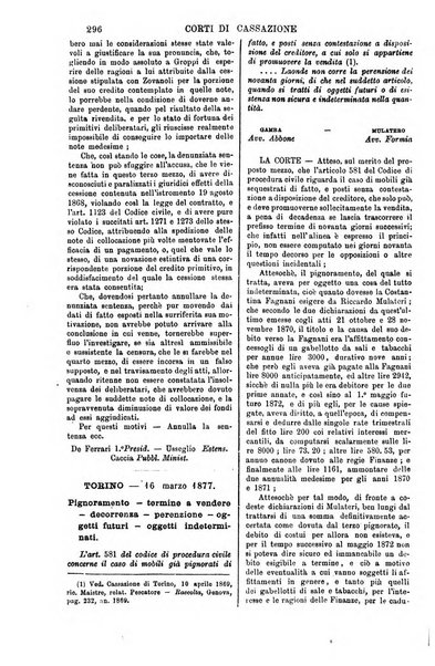 Annali della giurisprudenza italiana raccolta generale delle decisioni delle Corti di cassazione e d'appello in materia civile, criminale, commerciale, di diritto pubblico e amministrativo, e di procedura civile e penale