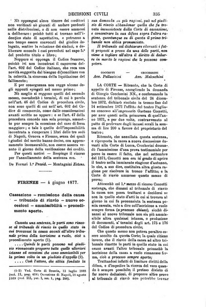 Annali della giurisprudenza italiana raccolta generale delle decisioni delle Corti di cassazione e d'appello in materia civile, criminale, commerciale, di diritto pubblico e amministrativo, e di procedura civile e penale