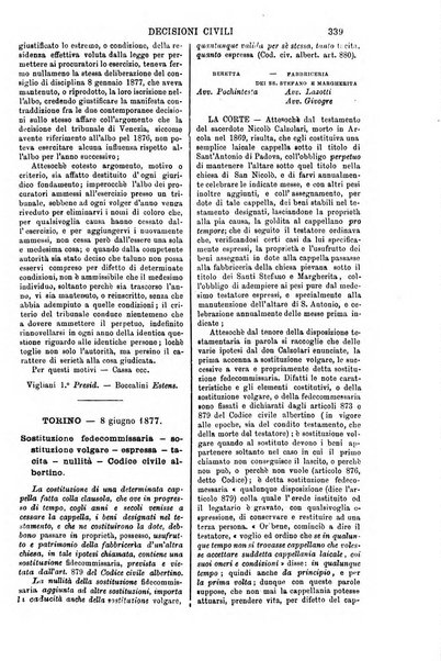 Annali della giurisprudenza italiana raccolta generale delle decisioni delle Corti di cassazione e d'appello in materia civile, criminale, commerciale, di diritto pubblico e amministrativo, e di procedura civile e penale