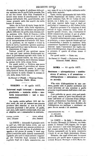 Annali della giurisprudenza italiana raccolta generale delle decisioni delle Corti di cassazione e d'appello in materia civile, criminale, commerciale, di diritto pubblico e amministrativo, e di procedura civile e penale