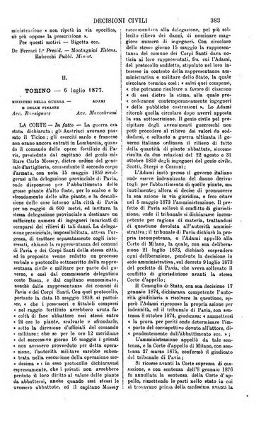 Annali della giurisprudenza italiana raccolta generale delle decisioni delle Corti di cassazione e d'appello in materia civile, criminale, commerciale, di diritto pubblico e amministrativo, e di procedura civile e penale