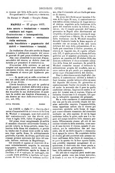 Annali della giurisprudenza italiana raccolta generale delle decisioni delle Corti di cassazione e d'appello in materia civile, criminale, commerciale, di diritto pubblico e amministrativo, e di procedura civile e penale