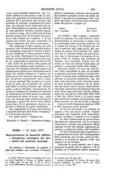 Annali della giurisprudenza italiana raccolta generale delle decisioni delle Corti di cassazione e d'appello in materia civile, criminale, commerciale, di diritto pubblico e amministrativo, e di procedura civile e penale