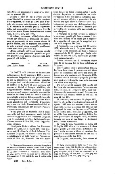 Annali della giurisprudenza italiana raccolta generale delle decisioni delle Corti di cassazione e d'appello in materia civile, criminale, commerciale, di diritto pubblico e amministrativo, e di procedura civile e penale