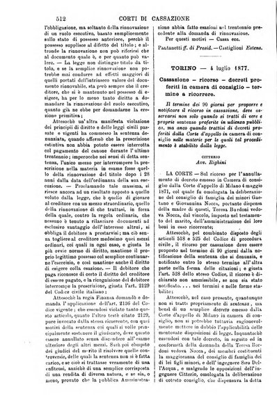 Annali della giurisprudenza italiana raccolta generale delle decisioni delle Corti di cassazione e d'appello in materia civile, criminale, commerciale, di diritto pubblico e amministrativo, e di procedura civile e penale