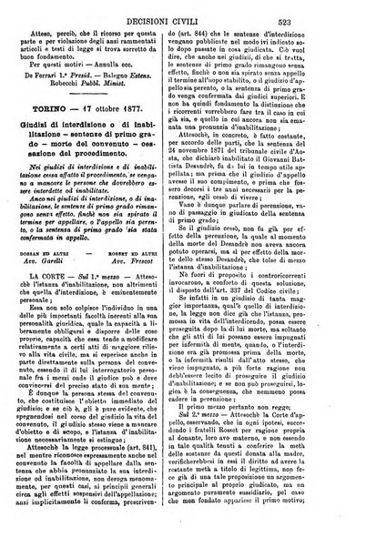 Annali della giurisprudenza italiana raccolta generale delle decisioni delle Corti di cassazione e d'appello in materia civile, criminale, commerciale, di diritto pubblico e amministrativo, e di procedura civile e penale