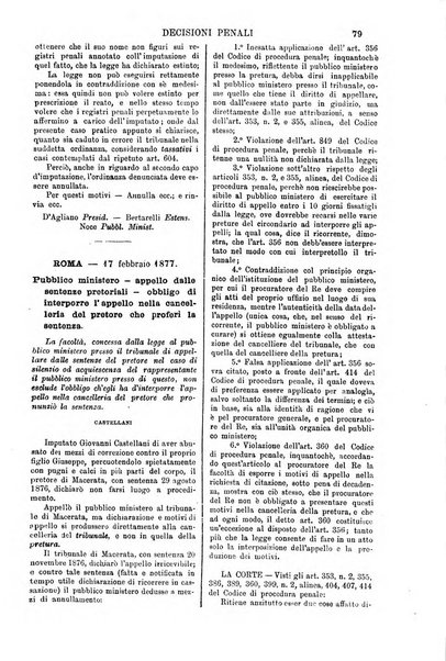 Annali della giurisprudenza italiana raccolta generale delle decisioni delle Corti di cassazione e d'appello in materia civile, criminale, commerciale, di diritto pubblico e amministrativo, e di procedura civile e penale